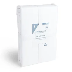 Drap housse 90x190cm 100% coton blanc