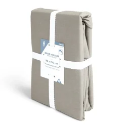 Drap housse 90x190cm 100% coton gris foncé