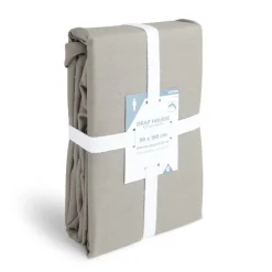 Drap housse 90x190cm 100% coton gris foncé