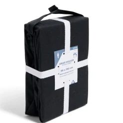 Drap housse 90x190cm 100% coton noir