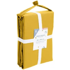 Drap housse 90x190cm 100% coton percale marron foncé