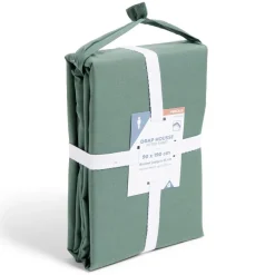 Drap housse 90x190cm 100% coton percale vert