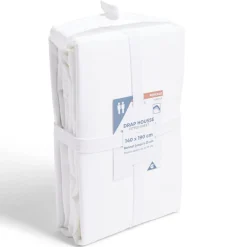 Drap housse 140x190cm 100% coton percale blanc