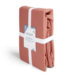Drap housse 90x190cm 100% coton rouge brique