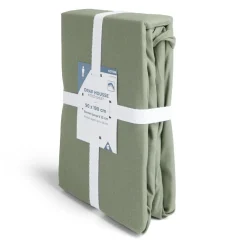 Drap housse 90x190cm 100% coton vert