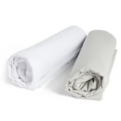 Drap housse 90x190cm polycoton blanc
