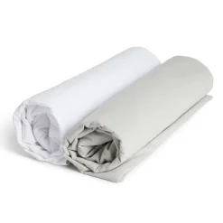 Drap housse 90x190cm polycoton gris