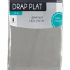 Drap plat 1 personne gris clair