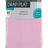 Drap plat 2 personnes rose