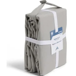 Drap plat 240x300cm 100% coton gris clair