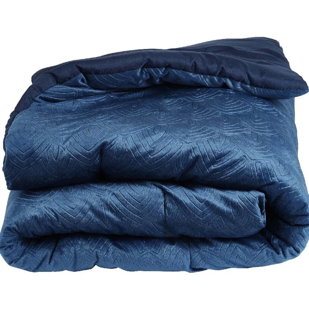 Édredon bleu nuit satin