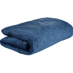 Édredon bleu nuit satin