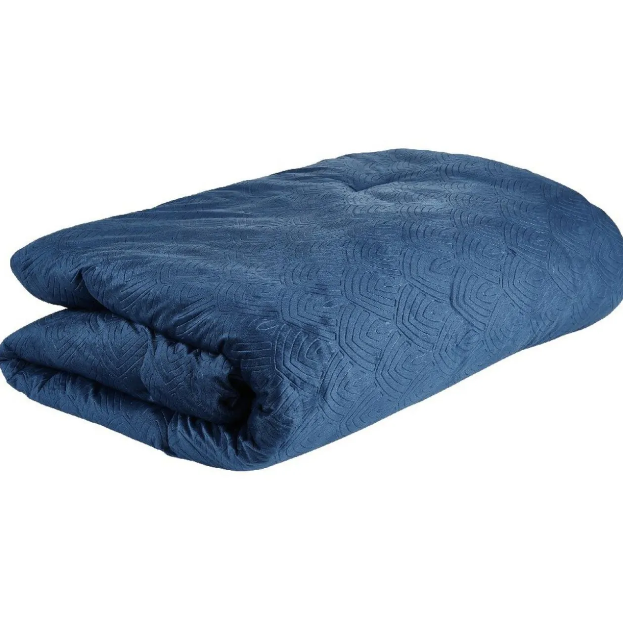 Édredon bleu nuit satin