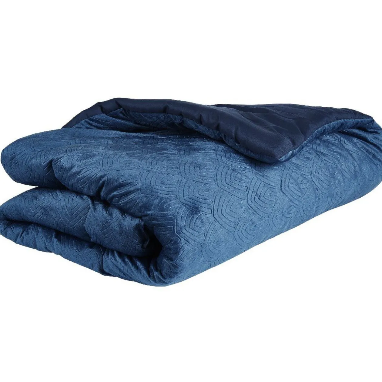 Édredon bleu nuit satin