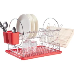Egouttoir à vaisselle rouge