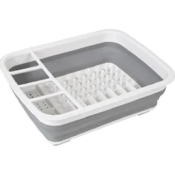 Egouttoir à vaisselle rétractable blanc gris