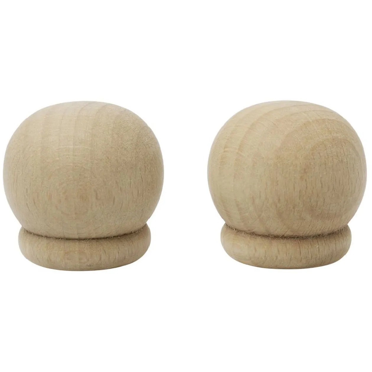 Embout de tringle anglais en bois certifié FSC® Naturel Ø20 mm x2