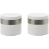 Embout de tringle en bois certifié FSC® Blanc bague métal Ø28 mm x2