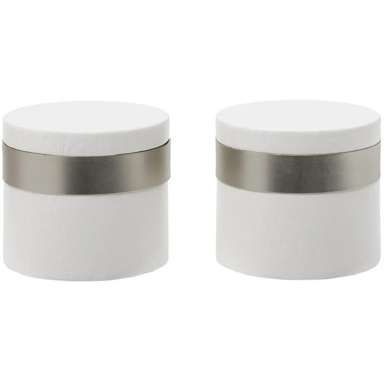 Embout de tringle en bois certifié FSC® Blanc bague métal Ø28 mm x2