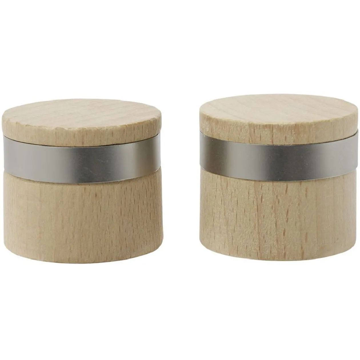 Embout de tringle en bois certifié FSC® naturel bague métal Ø28 mm x2