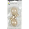 Embout pour tringle à rideaux x2 naturel bois