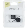 Embout pour tringle à rideaux x2 noir aluminium