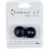 Embout pour tringle à rideaux x2 noir aluminium