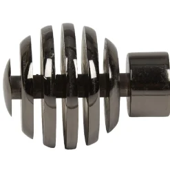 Embout pour tringle à rideaux x2 noir nickel
