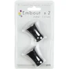 Embout pour tringle à rideaux x2 noir nickel