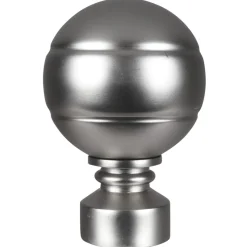 Embout pour tringle à rideaux x2 couleur métal nickel