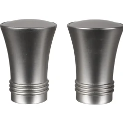 Embout pour tringle à rideaux x2 couleur métal nickel