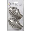Embout pour tringle à rideaux x2 couleur métal nickel