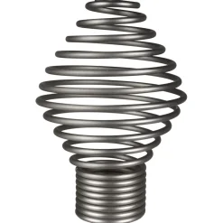 Embout pour tringle à rideaux x2 couleur métal nickel