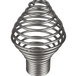 Embout pour tringle à rideaux x2 couleur métal nickel