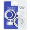 Embout pour tringle à rideaux x2 blanc aluminium