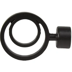 Embout pour tringle à rideaux x2 noir aluminium