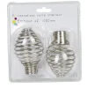 Embout pour tringle forme spirale chrome x2