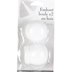 Embout pour tringle x2 bois