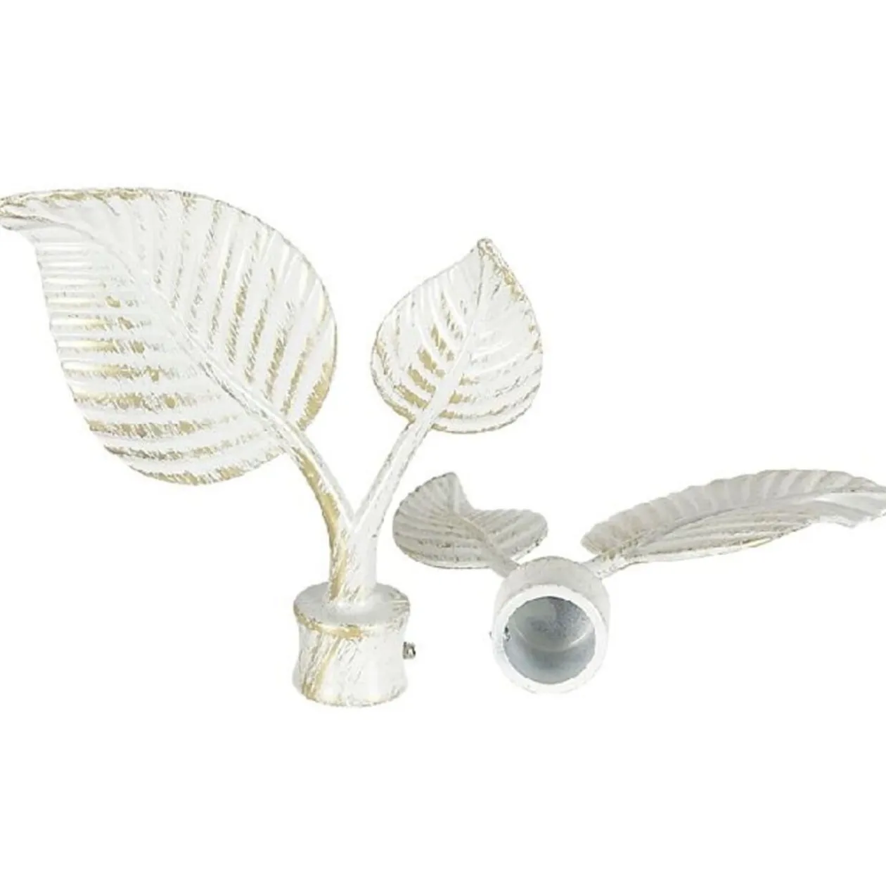 Embout pour tringle x2 feuillage