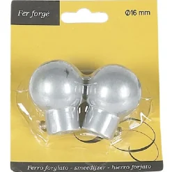 Embout pour tringle x2 sphère