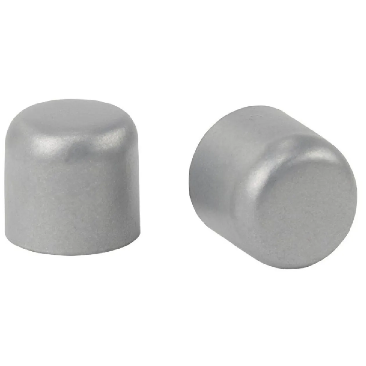 Embout tringle à rideau Ø16 mm métal forme ronde gris mat x2