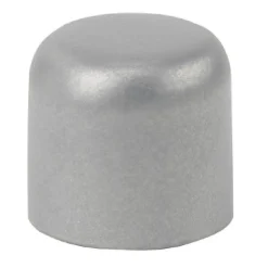 Embout tringle à rideau Ø16 mm métal forme ronde gris mat x2