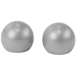 Embout tringle à rideau Ø16 mm métal forme boule gris mat x2