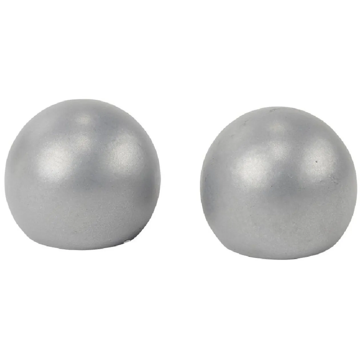Embout tringle à rideau Ø16 mm métal forme boule gris mat x2
