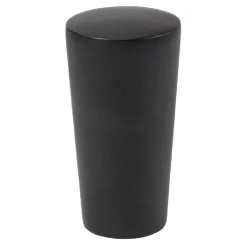 Embout tringle à rideau Ø16 mm métal forme cylindre noir mat x2