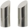 Embout tringle à rideau Ø20mm cylindre biseauté aluminium brossé x2