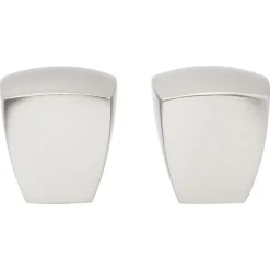 Embout tringle à rideau Ø20mm cubique aluminium brossé x2