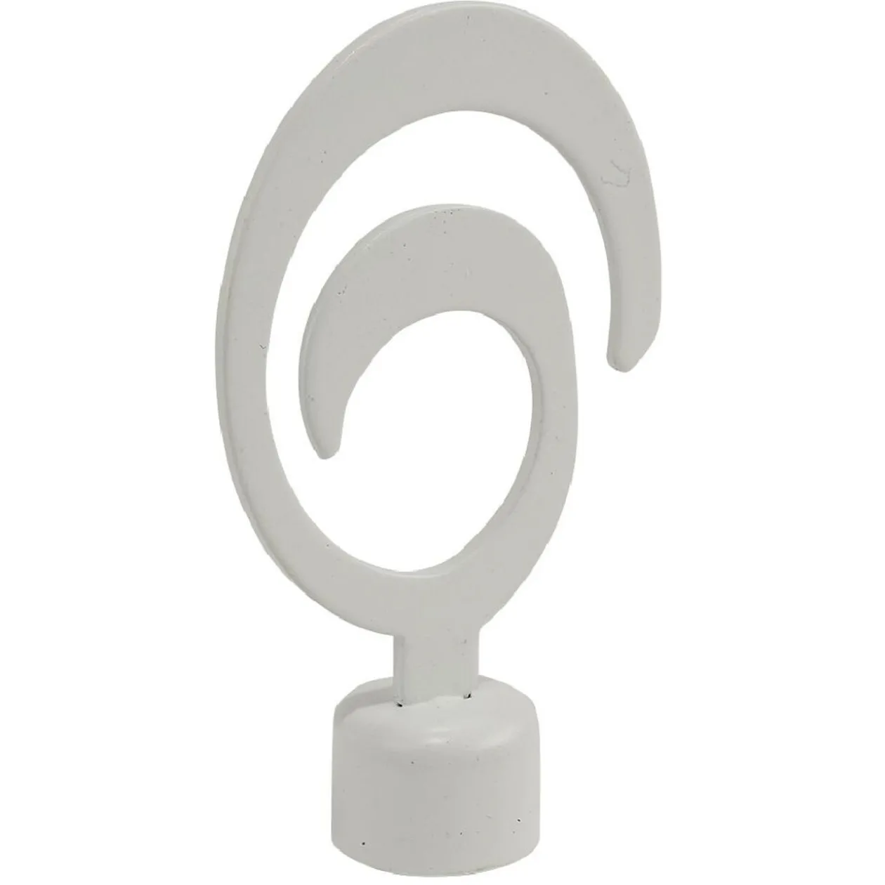 Embout tringle à rideau Ø20mm métal forme spirale blanc mat x2