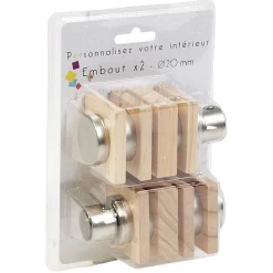 Embout X2 métal bois