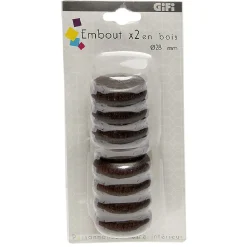 Embouts X2 Bois Cylindre strie